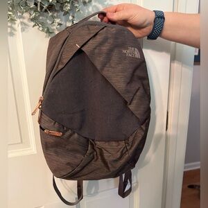 North Face Electra backpack in rose gold